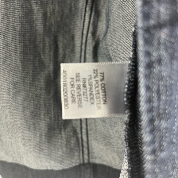 CROFT & Barrow Women's Dark Wash Button Front Stretch Denim Jacket Size L - Picture 5 of 6